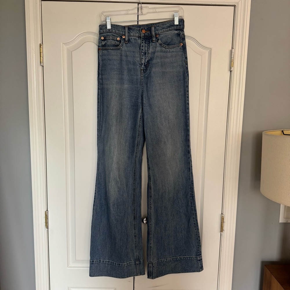 J.Crew Light Wash Wide Leg Trouser Jean